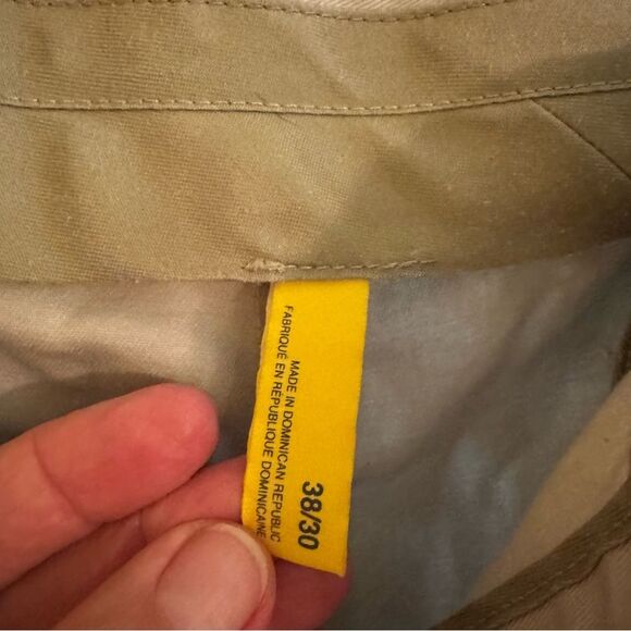 Men's Cuffed 100% Cotton Tan Pants - Picture 3 of 12